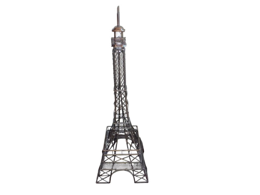 Metal Eiffel Tower Sculpture Model, 34"H