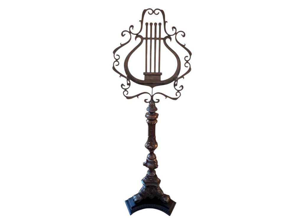 $1,900+ Maitland Smith Bronze Music Stand with Lyre Motif, 65"H