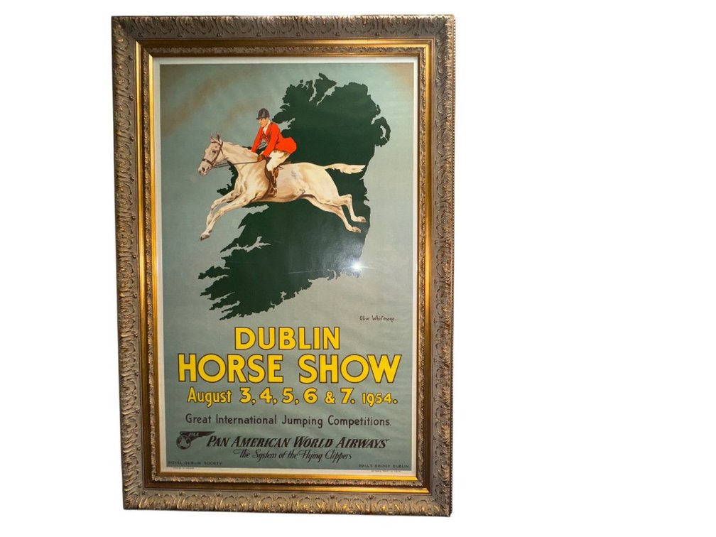 Dublin Horse Show Poster, Original Lithograph by Olive Whitmore, 1954 (Pan American World Airways)