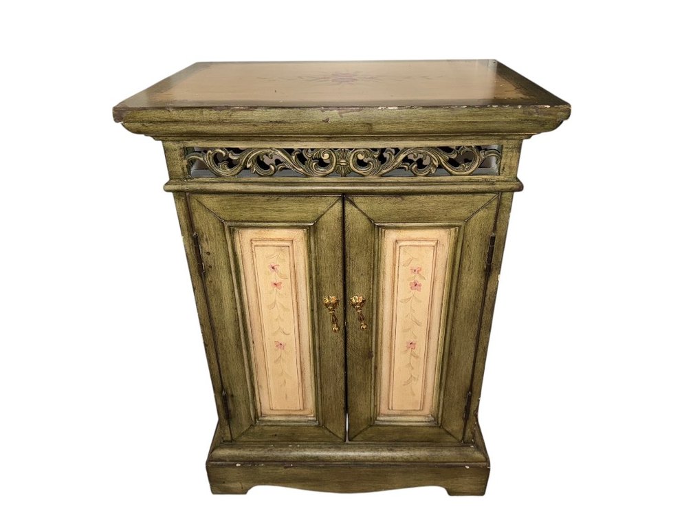 Vintage Hand-Painted Decorative Cabinet