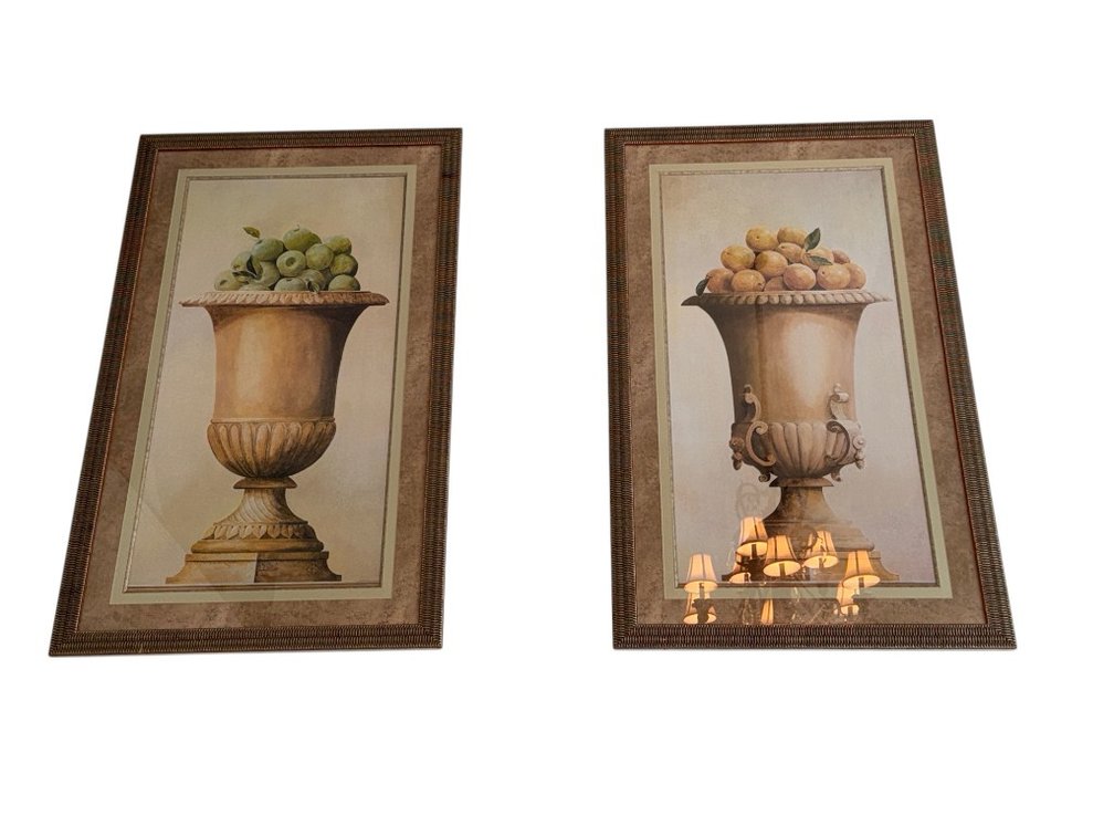Pair of Framed Classical Urn Still Life Prints