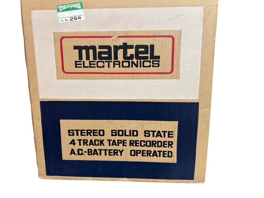 Martel Electronics ST-410 Stereo Solid State 4-Track Tape Recorder with Original Microphones and Accessories
