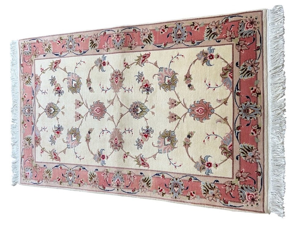 Fine Persian Tabriz Wool & Silk Area Rug, 2'4" x 4'