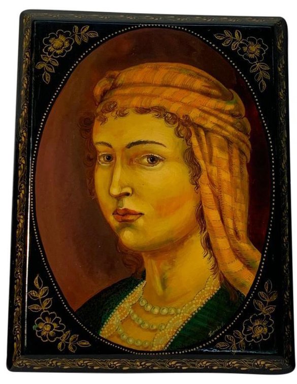 Russian Lacquer Box, Signed