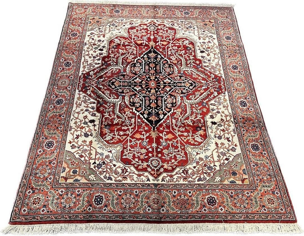 $8,985 Persian Design Hand-Knotted Wool Rug — 9'0" x 12'0"