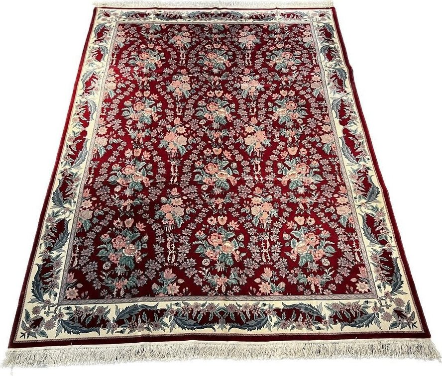 $8,985 Persian Design Floral Wool Area Rug 9'0" x 12'0"