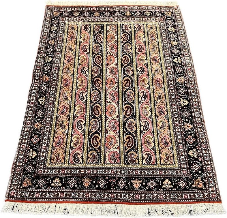 $4,480 Fine Persian Tabriz Wool & Silk Rug 3'4" x 4'11"