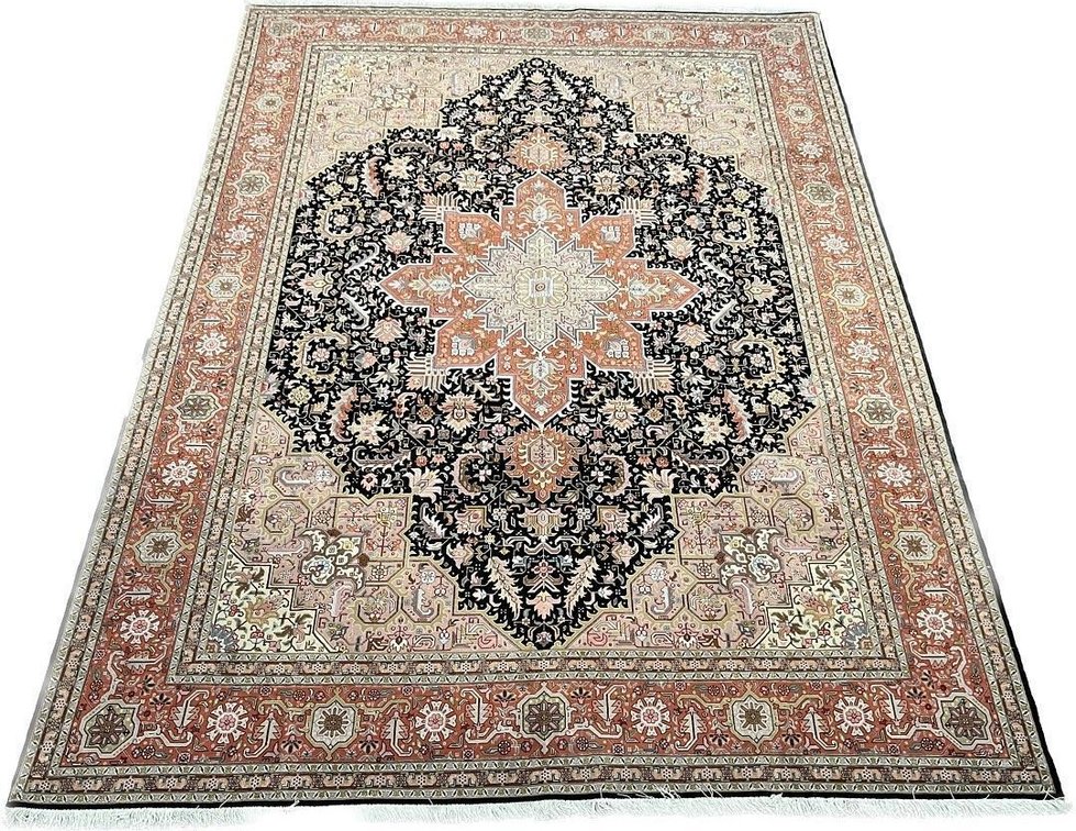 $47,200 Persian Tabriz Wool & Silk Rug 9'10" x 13'0"