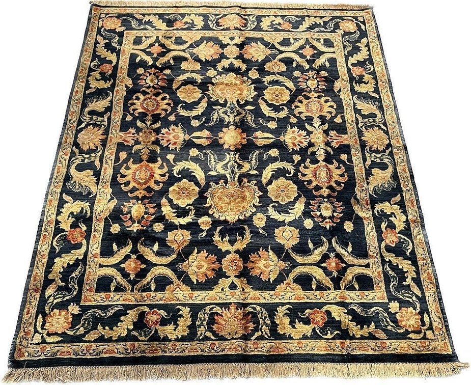Khorasan Design Hand-Knotted Wool Area Rug, 7'10" x 9'11"