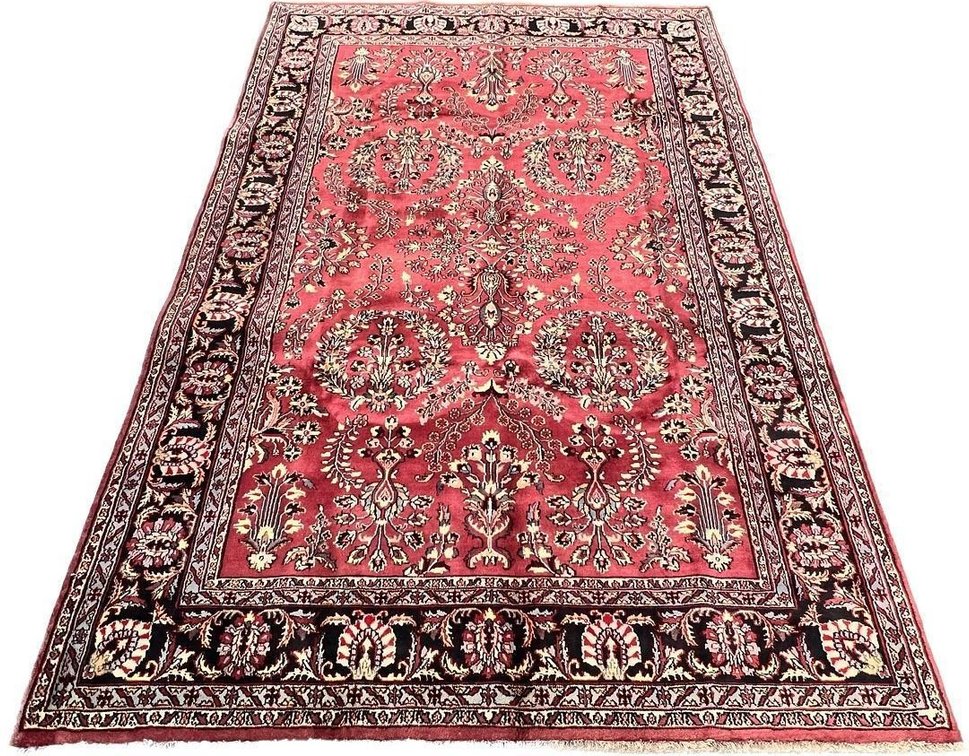 Sarouk Design Hand-Knotted Wool Area Rug, 6'0" x 9'1"