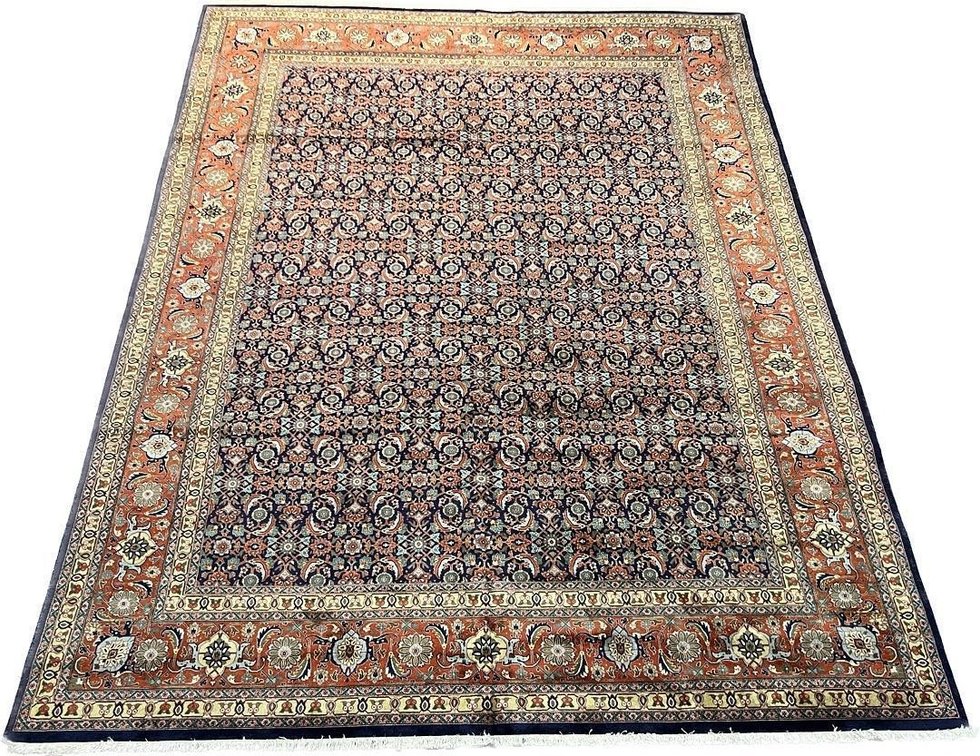 Tabriz Persian Design Hand-Knotted Wool Area Rug, 9'3" x 12'1"