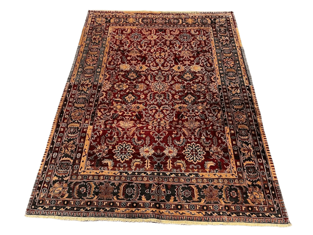 Wool Handmade Old Fashion Design Area Rug 7'8" x 10'7"
