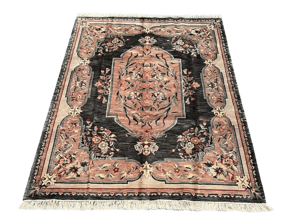 $3,480 Hand-Made Wool Rug with Persian Design 7'7" x 9'7"