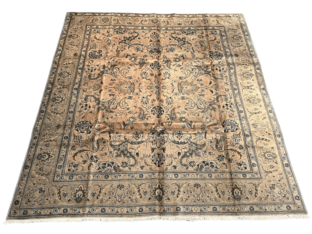 $11,420 Fine Persian Old Tabriz Wool Rug, 9'11" x 11'3"