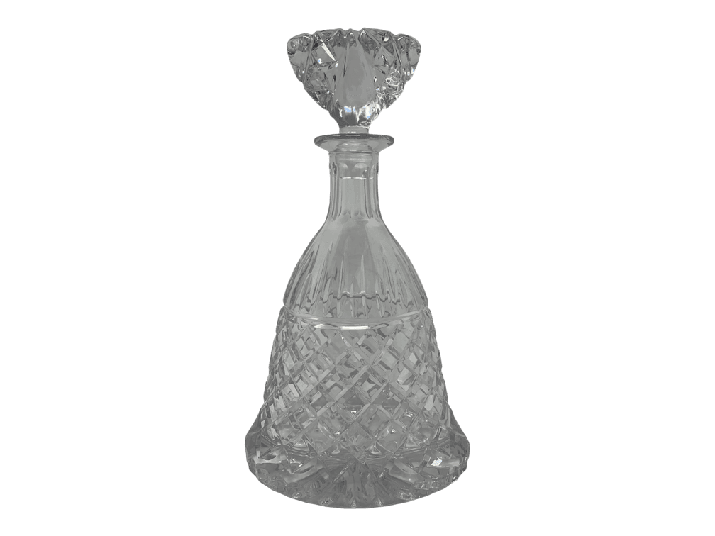 Bell Shaped Hand Cut Premium Crystal Decanter, 12"