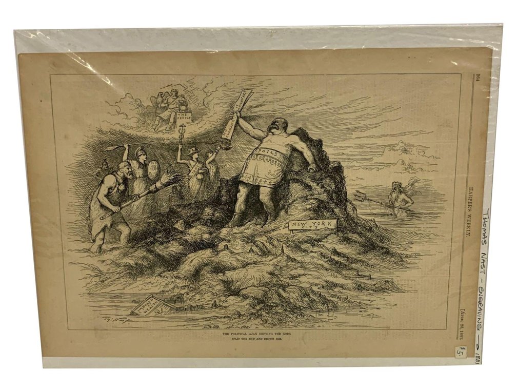 Thomas Nast Harper's Weekly Political Engraving, 1881