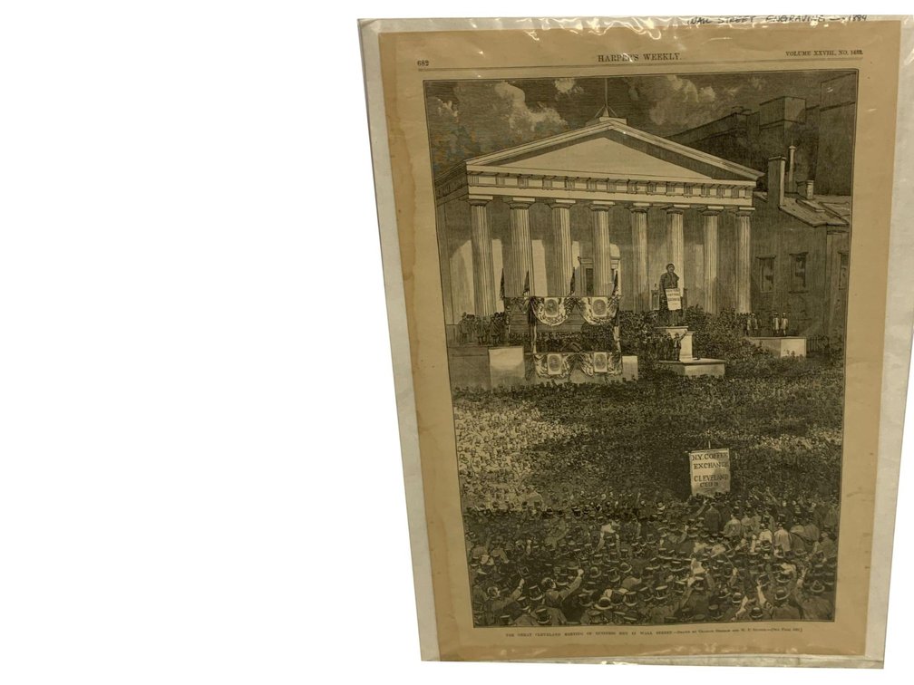 Harper's Weekly Wall Street Engraving Print
