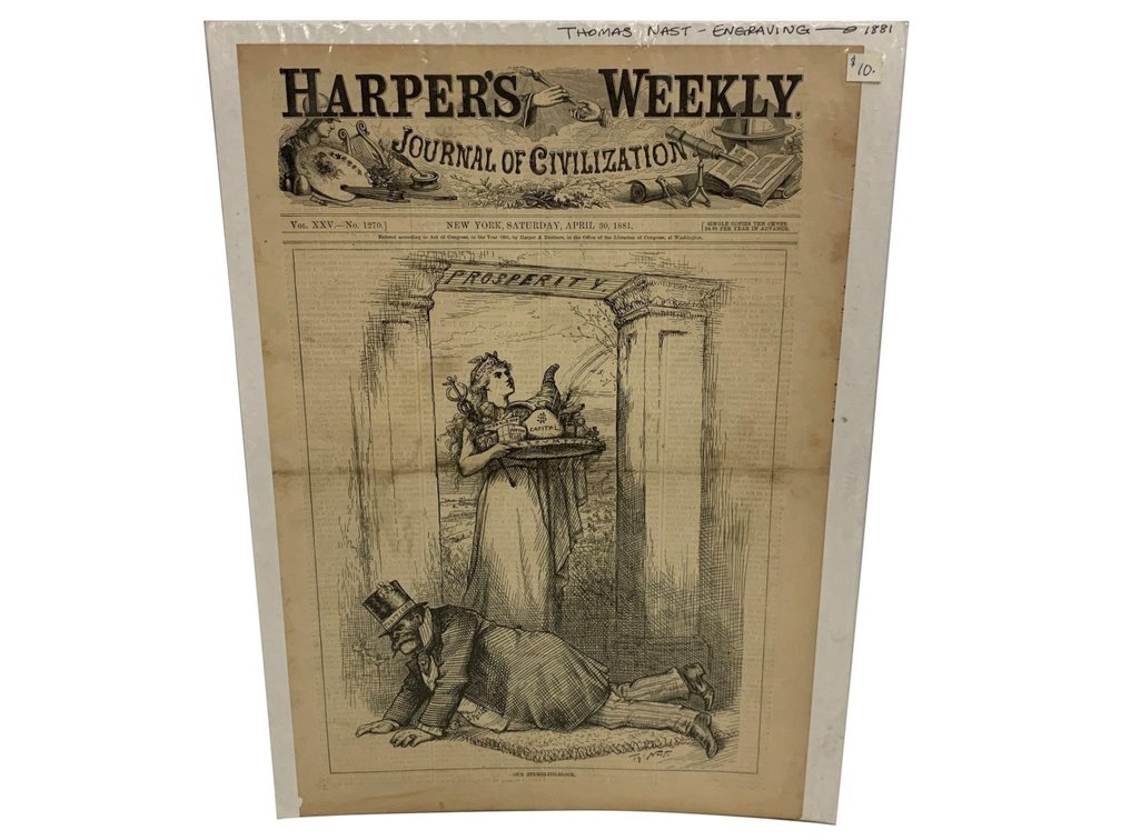 Harper's Weekly Thomas Nast Engraving April 30 1881