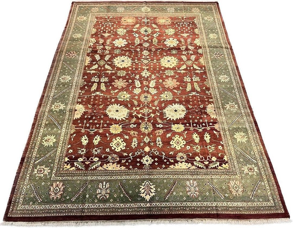 $8,950 Agra Design Wool Rug from India, 9' 10" x 14' 2"