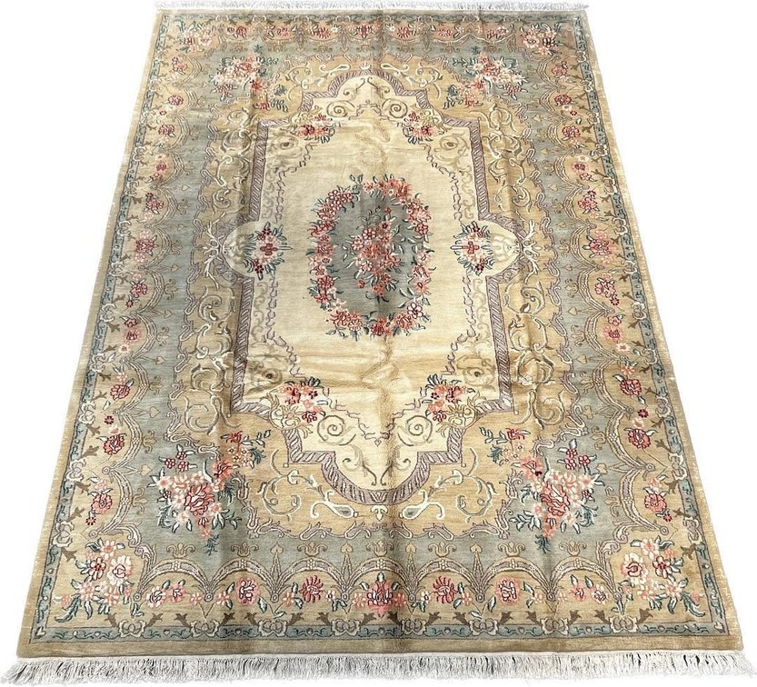 $6,250 Kerman Wool Handmade Floral Area Rug, 8'6"