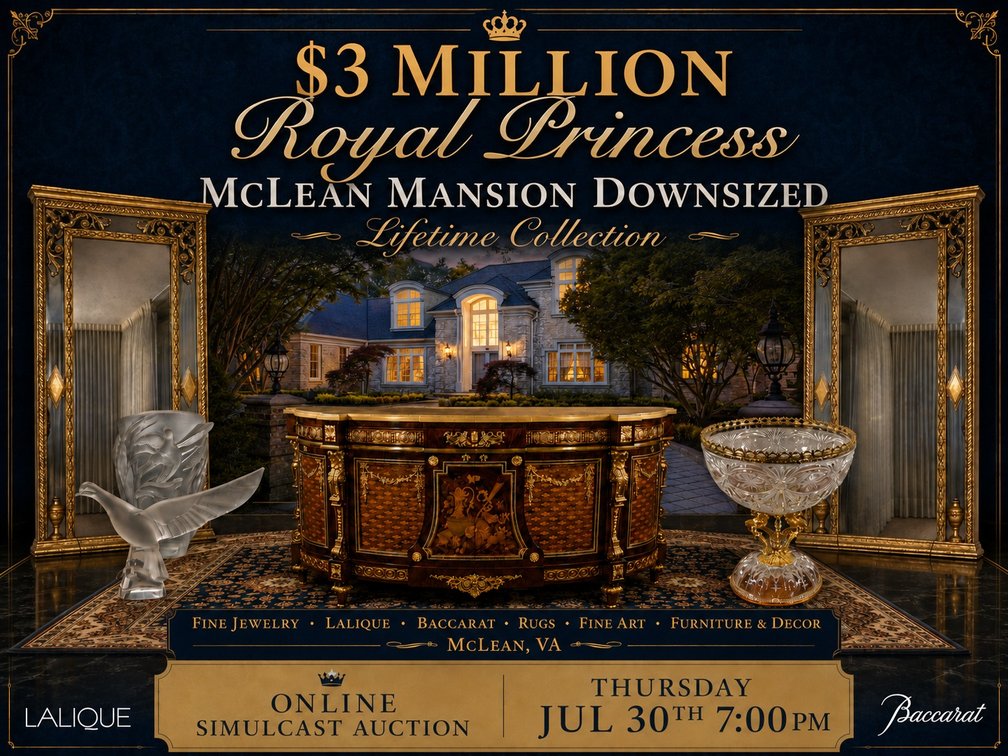 Image for The Royal McLean Mansion Downsized: Property of a Princess · Furniture & Decor · Lalique · Rugs · Fine Art