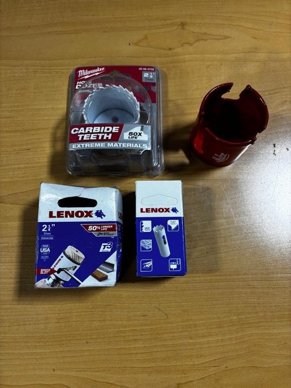 Lot of 4 Assorted Hole Saws