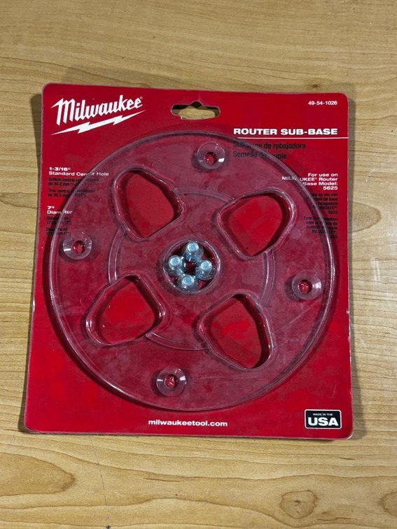 Milwaukee Router Sub-Base 1 3/16" Standard Center Hole