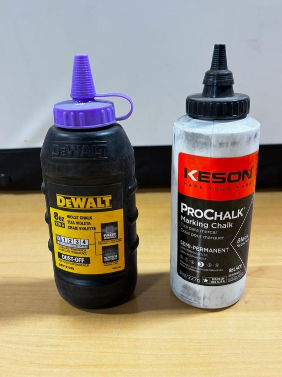 Lot of 2 Marking Chalks - DeWalt Violet & Keson Black