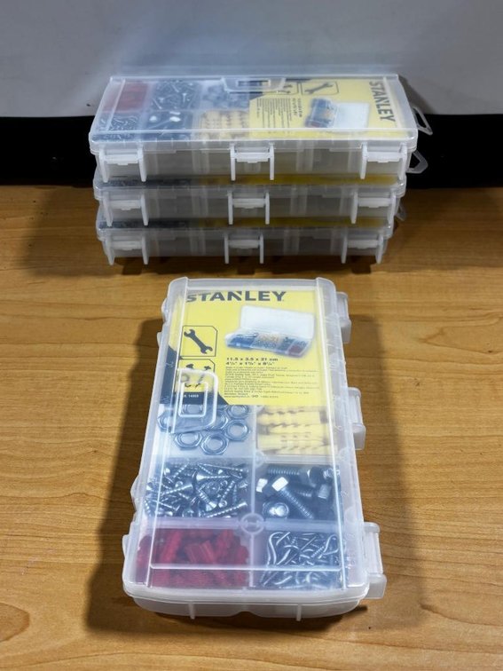(4) Stanley Shop Parts Organizers