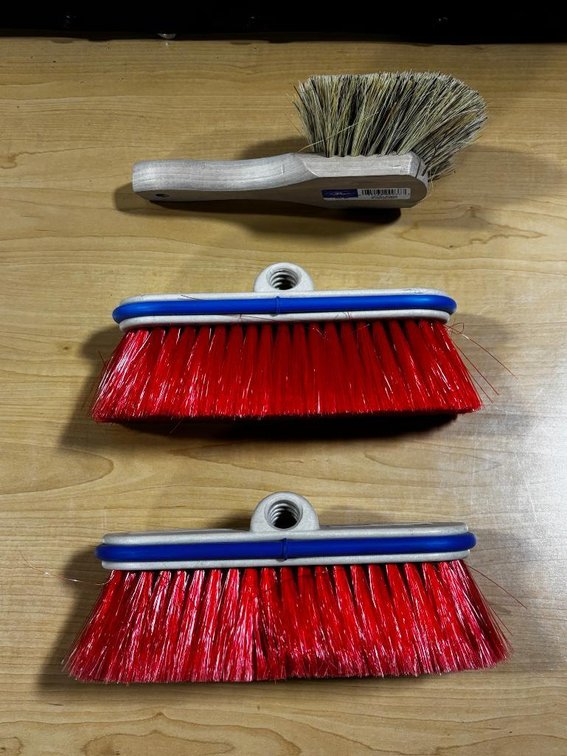 Lot of 3 Magnolia Brush - Utility Scrub 8" Union Fiber & Red Nylon 9" Ultra Truck Wash