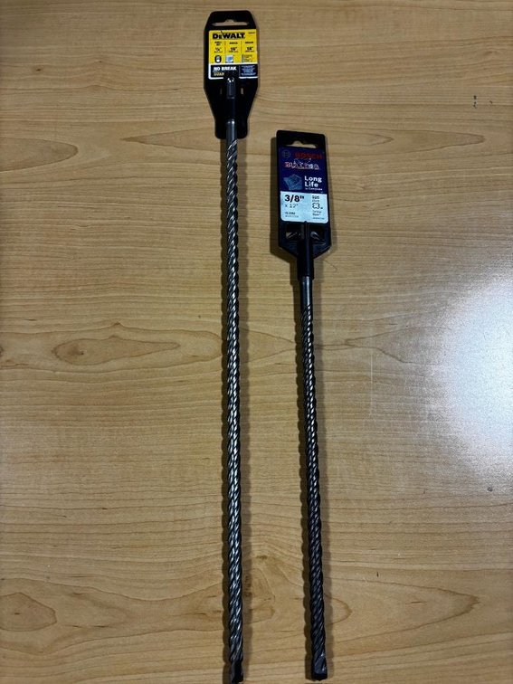 Lot of 2 Hammer Drill Bits 3/8"