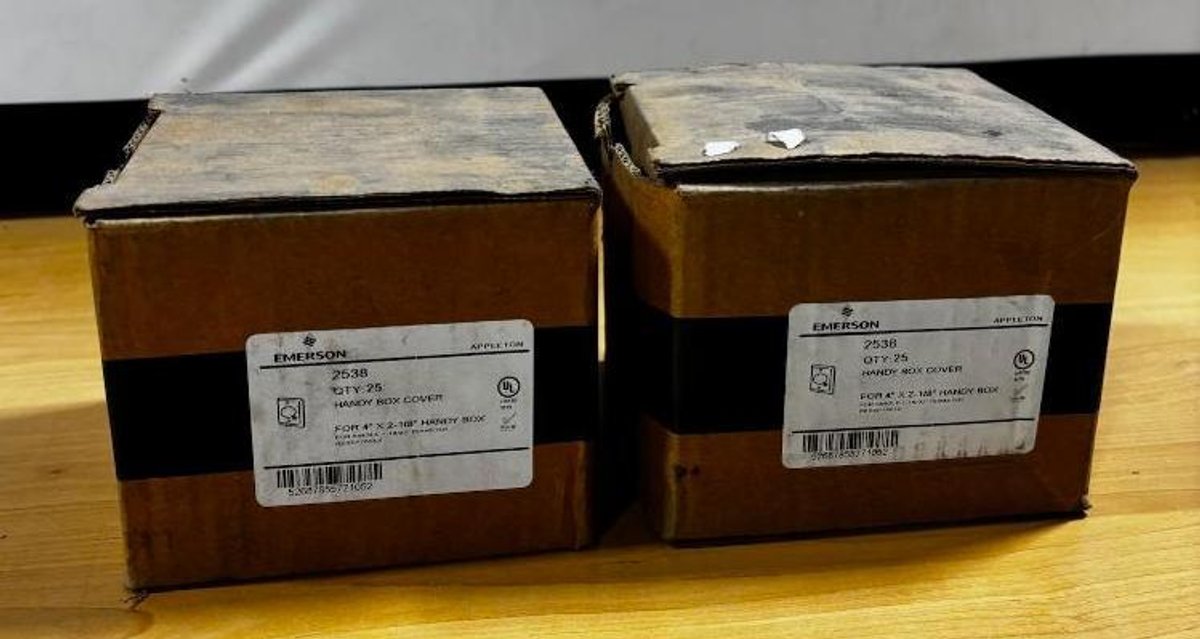 (2) Boxes of Emerson Handy Box Covers