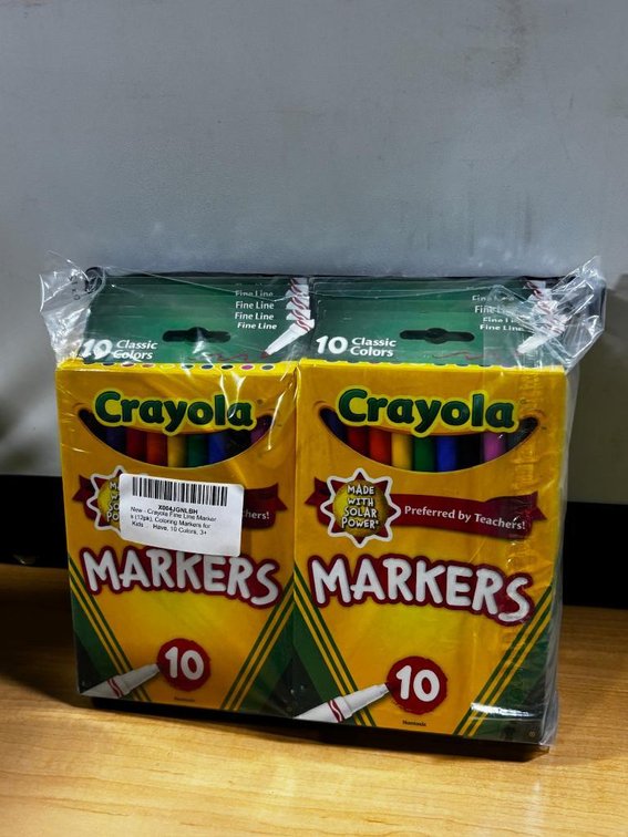 (12) Crayola 10-Color Fine Line Markers