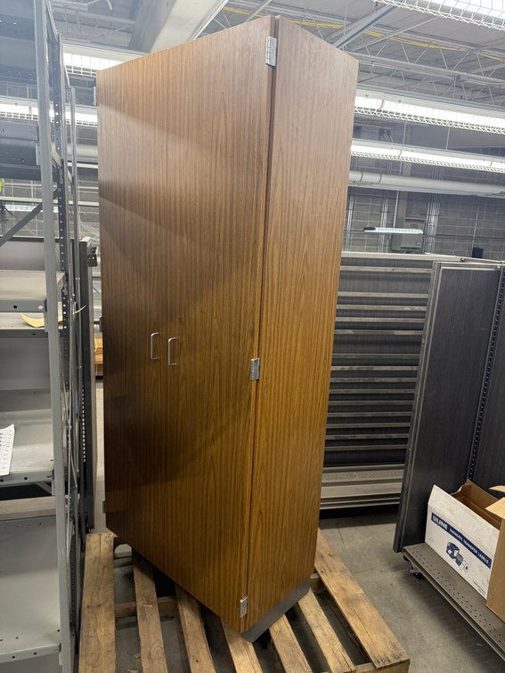 Large Laminate 2-Door Storage Cabinet, 7ft High, 3ft Wide, 18in Deep 84in x 36in x 18in