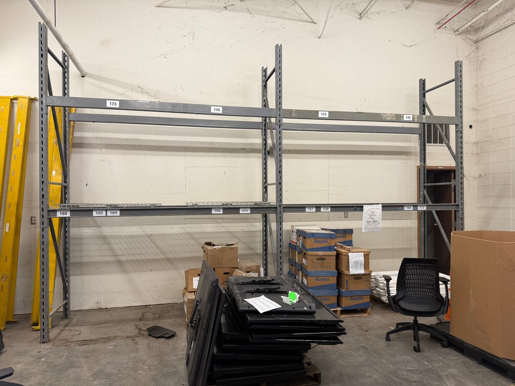 2 Sections of HD Pallet Racking w/ Wire Mesh Decking, 12ft High, 8ft Wide, 3ft Deep Per Section, ONE BID FOR ALL