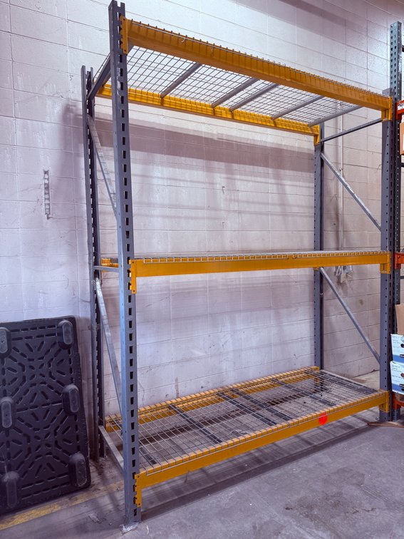 3 Sections of HD Pallet Racking w/ Wire Mesh Decking, 10ft High, 3ft Deep, 9ft Wide Per Section, ONE BID FOR ALL