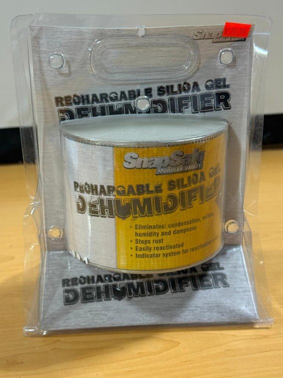 SnapSafe Modular Vaults Rechargable Silica Gel Dehumidifier, New