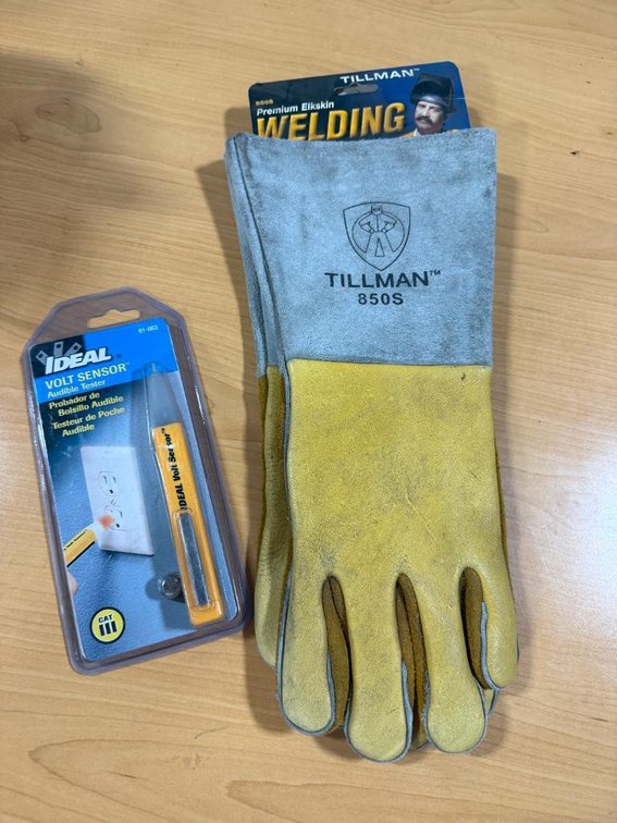 Tillman 850S Welding Gloves, Size Sm. & Ideal  Volt Sensor Audible Texter 61-063