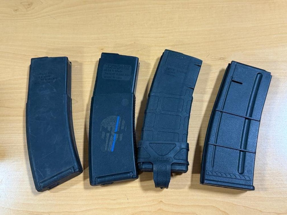 Lot of 4, New 5.56 x 45mm Ammo Gun Magazines, Likely 20rnd