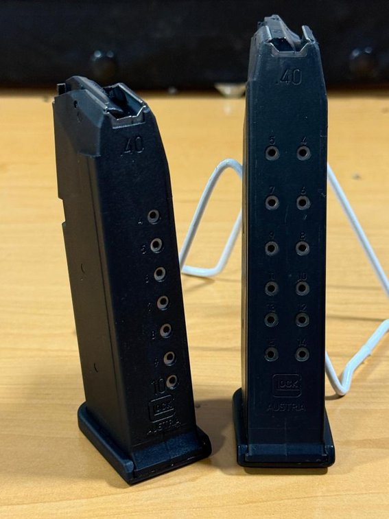 Lot of 2, New, 10mm Glock 15 Round Firearms Magazines