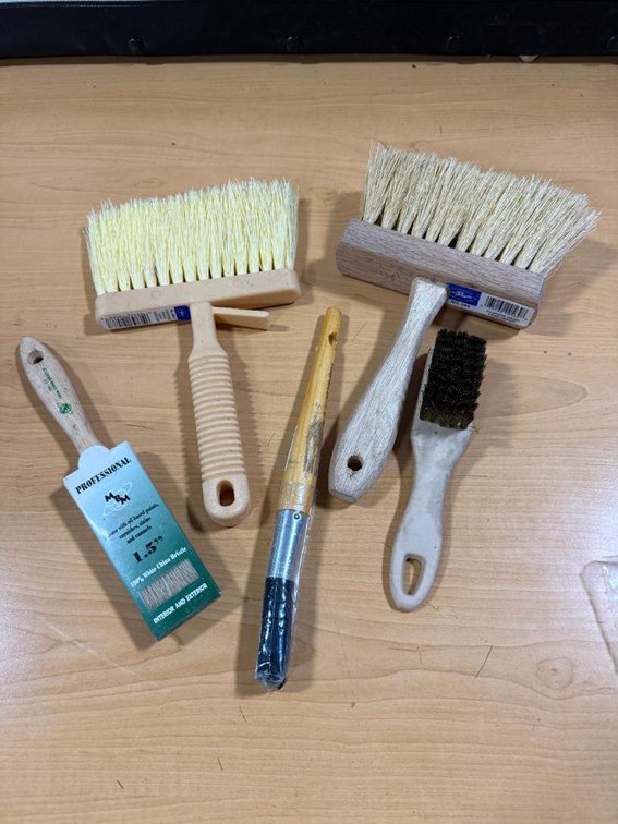 Lot of 5 Various New Work Brushes, Various Applications, See Images