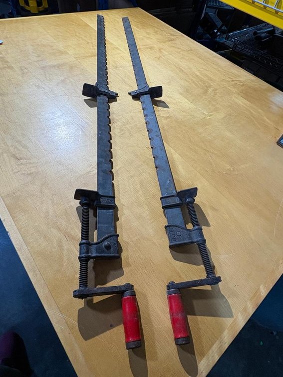 Two Large CT Co. USA Bar Clamps
