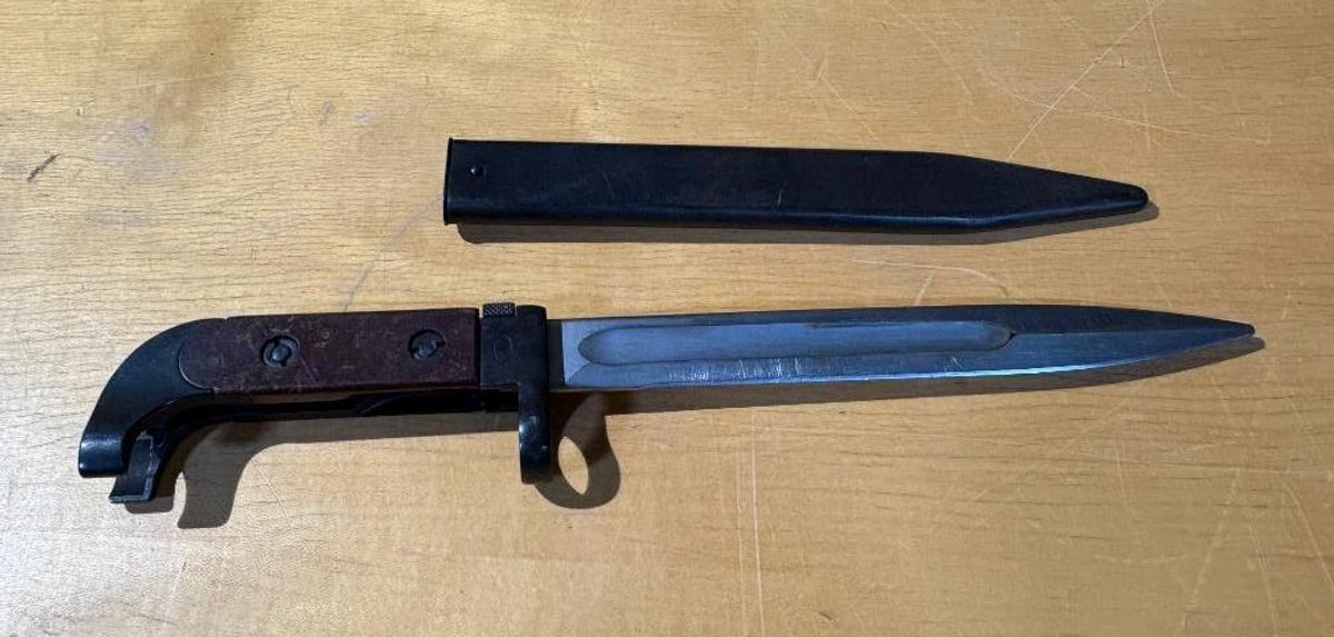 Vintage 1958 Stamped Bayonet, Military