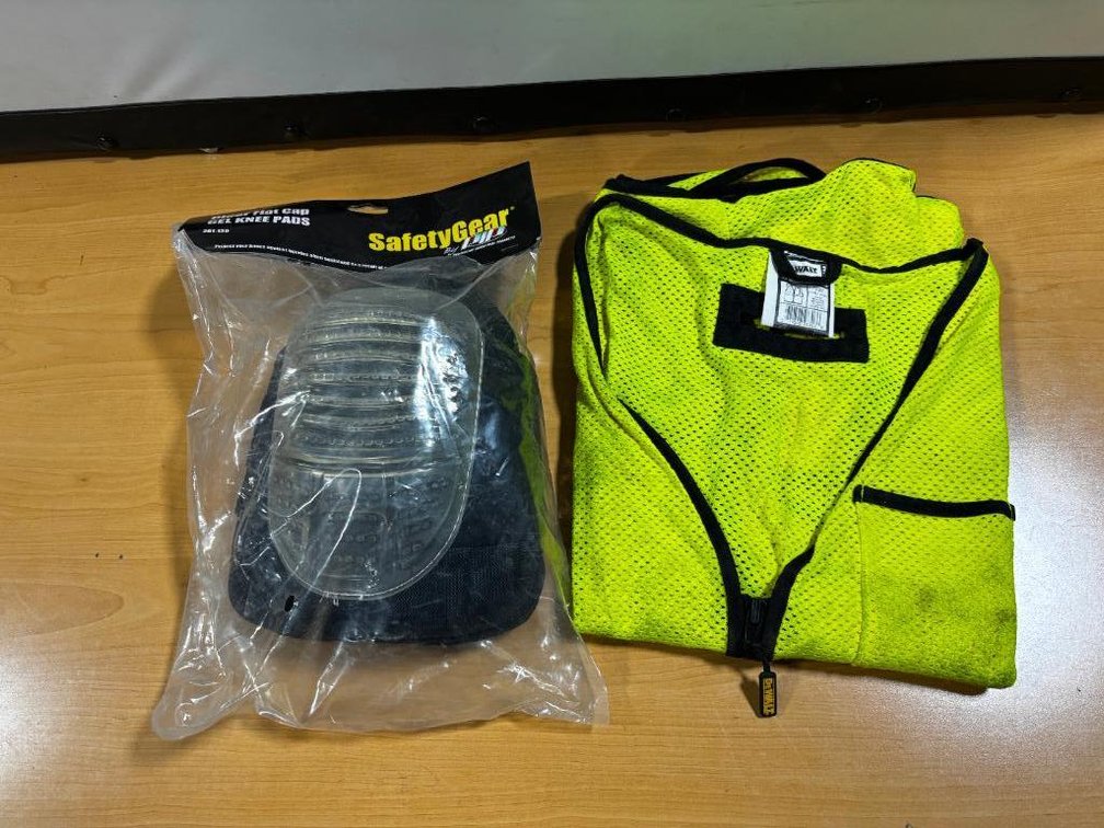 New Safety Gear Gel Knee Pads, DeWalt Safety Vest, Size L or XL