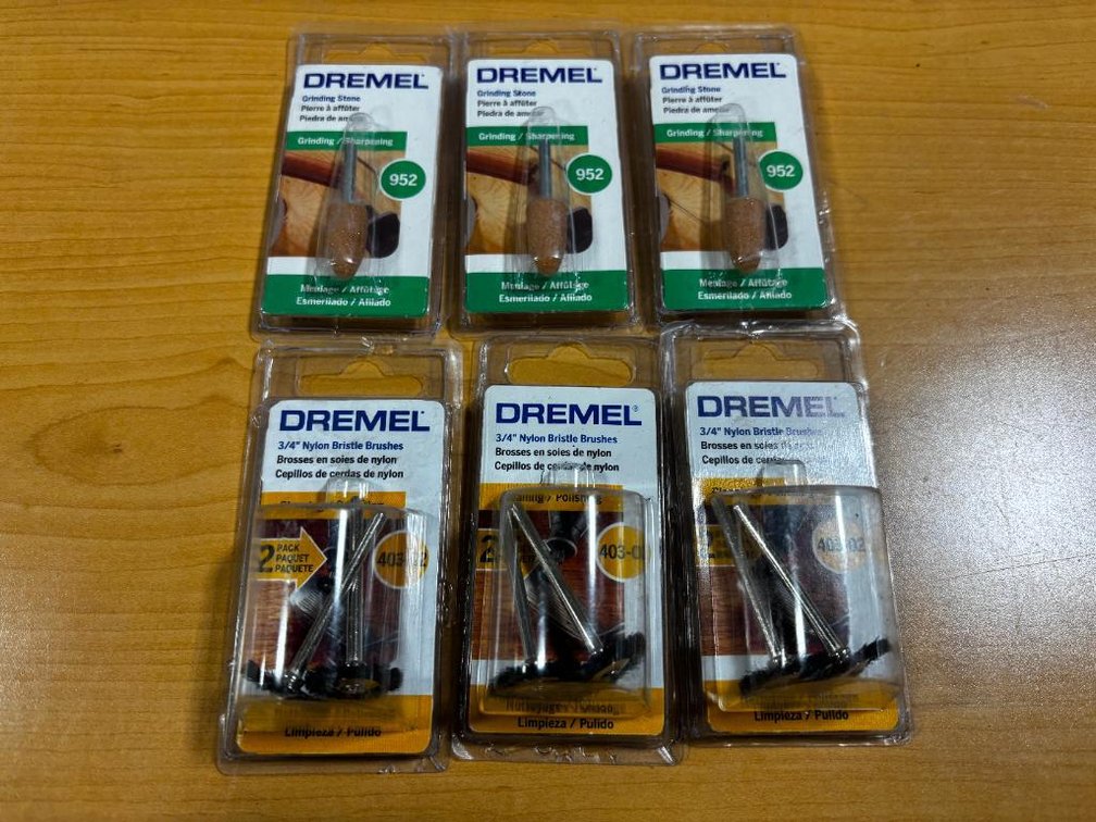 Six New Dremel Attachment Packages, 2 Packs & Single Packs, See Images
