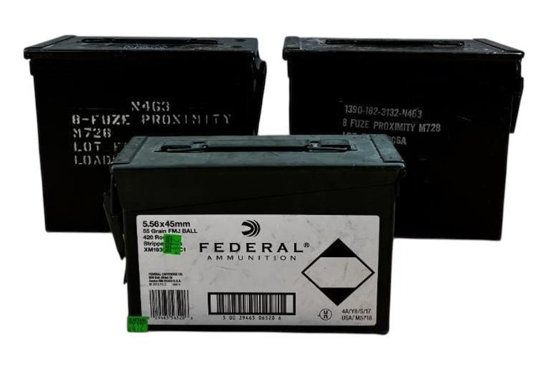 Lot of 3 Metal Ammo Boxes