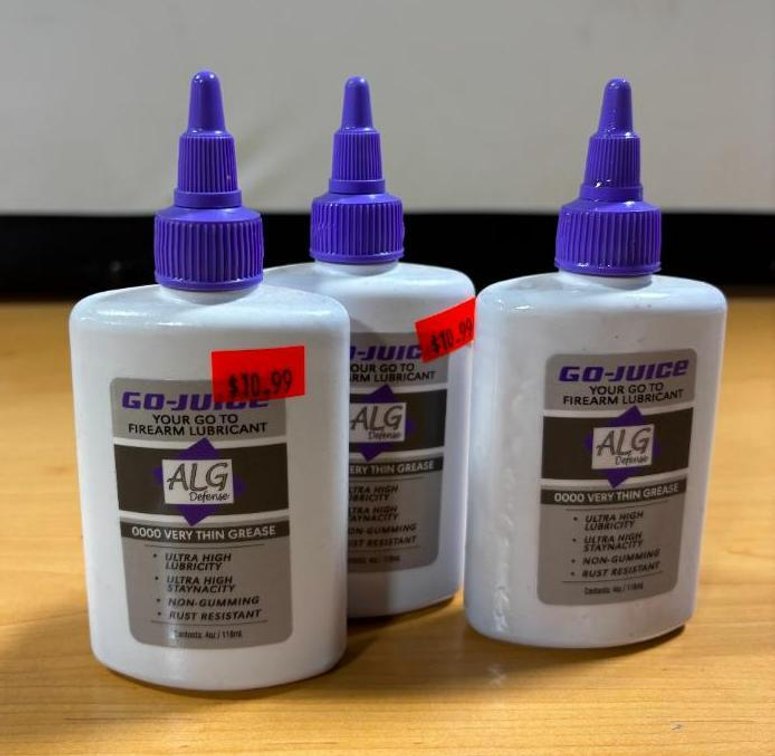 Lot of 3 New, Go-Juice Firearm Lubricant, Good Very Thin Grease, ALG Defense