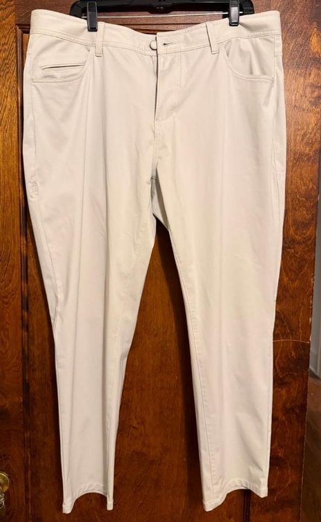 Rhone Commuter Pants, 5-Pocket, Light Khaki, Size 38-30, Most Comfortable Pants, Retail: $138.00