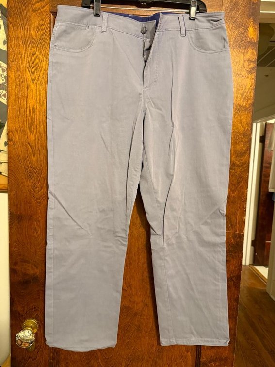 Johnnie-O 5-Pocket Prep-Formance Pants, Color: Cloud Break, Size: 38-30, Stretch