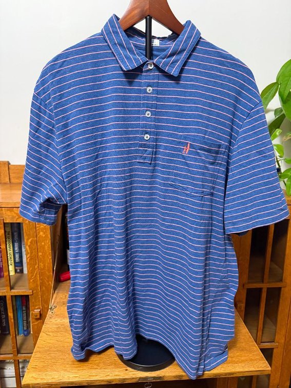 Johnnie-O Hangin' Out Polo, Size: XL, Style: Neese, Color: Oceanside/Starfish